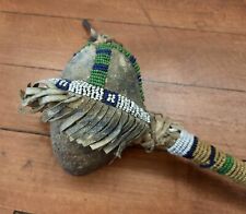 Antique Native American Planes Beaded Dance/War Club Quill Drops Beaded Head  picture