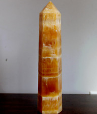 Calcite Tower Orange Huge Tall Large Crystal Chakra Big Point Gemstone Mineral picture