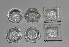 Antique Victorian Cut Crystal Glass Salt Dips Lot of 6 picture