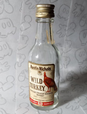 Wild Turkey Kentucky Bourbon Whiskey Vintage Mini Airline Bottle 1/10 Pint picture