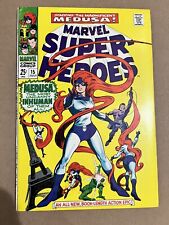 Marvel Super-Heroes 15 F/VF 1st Solo MEDUSA Captain America Black Knight 1968 picture
