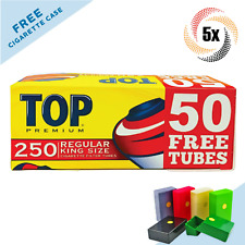 5x Boxes TOP Premium Filter Tubes Regular King Size Cigarette RYO - 1,250 Tubes picture