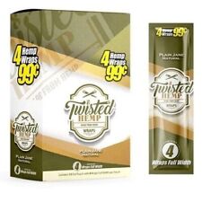 Twisted H Wrap 4 Wraps per Pack 15 Count Box 60 Rolling Papers Plain Jane picture