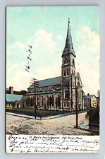 St. Mary's Pro-Cathedral Fall River Massachusetts Postcard c1906 picture