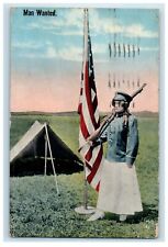 1917 Man Wanted Patriotic Rifle Gun Chattanooga Tennessee TN Antique Postcard picture