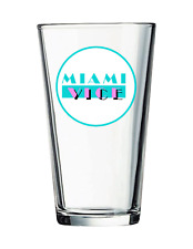 Miami Vice - 80's Icon TV - 16 oz Pint Beer Glass Pub Barware Seltzer Tea Water picture