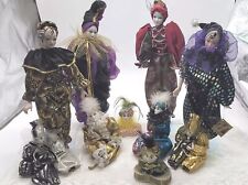 10 Vtg Harlequin Pierrot Clown Dolls 19