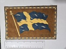1910s Antique Cigarette Silks Sweden Flag  L👀k  picture