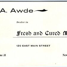 c1900s Marshalltown, Iowa J.A. Awde Meats Butcher Advertising Print Ad IA C42 picture