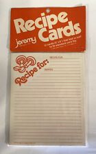 NOS 12 Vintage 5 X 6 Inch Folding Recipe Cards Mushrooms Retro Orange 1978 picture