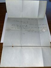 Antique 1848 Legal? Correspondence to Utica NY - New York Postmark - Wax Seal? picture