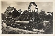 RPPC Vienna Prater Amusement Park Train Ferris Wheel Real Photo Postcard c1930 picture