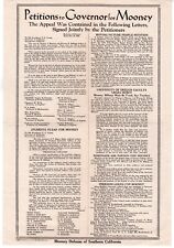 1929 Broadside Petition for California Governor Young to Free Tom Mooney picture