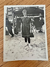 ANTIQUE 1919 Photograph BATHING BEAUTY Beach ATLANTIC CITY Seaside Strand picture