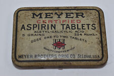 Vintage NOS Meyer Certified Aspirin Tablets Medicine Advertising Tin picture
