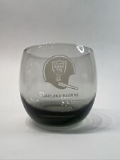 Vintage 1970’s OAKLAND RAIDERS Helmet NFL 8 Oz. Roly Poly Smoke Glass picture
