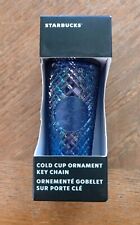 Starbucks 2022 Holiday/Christmas Azure Blue Iridescent Ornament Key Chain picture