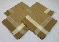 Four Large Dinner Napkins, Cotton, Woven Floral Design, Gold, Beige & Ivory picture
