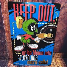 VTG Looney Tunes Marvin the Martian SIGN Keep Out or Be Blown into Cells Rare picture