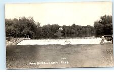 Rum River Dam Anoka Minnesota MN 1950s RPPC Vintage Real Photo Postcard D37 picture