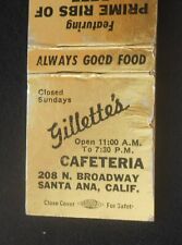 1950s Gillette's Cafeteria 208 No. Broadway Prime Ribs Santa Ana CA Orange Co MB picture