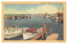 Seaside Park New Jersey c1940's Yacht Basin, pleasure boats, children on dock picture