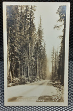 c.1930's Sunset Highway Paved Road Trees Oregon Vtg Postcard RPPC picture