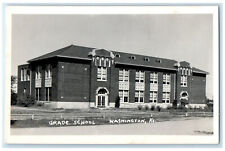 Washington Kansas KS RPPC Photo Postcard Grade School c1950's Vintage picture