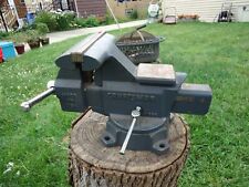 VINTAGE CRAFTSMAN BENCH VISE  Wide Jaws w Pipe Jaws & Anvil USA, No. 51856 MINTY picture