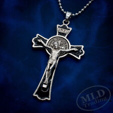 Saint Benedict Cross Crucifix Necklace, 3