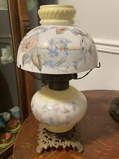 Vintage / Antique Painted Hurricane Kerosene Lamp with Matching Shade & Base picture