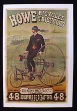 Howe Machine Company Glasgow Bicycles Tricycles Paris Vintage Poster 1973 Print picture