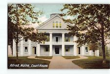 Old Vintage 1914 Postcard of Alfred Maine Courthouse picture