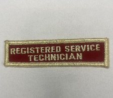 Vintage Registered Service Technician Patch 3.5 X 1 Inch Auto Mechanic Patch picture