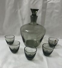 Vintage Richard Sussmuth Le Rein 1957 Glass Decanter & Shot Glasses West Germany picture