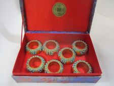 Set of 7 Napkin Rings in Yi Lin Arts Cloth Box picture