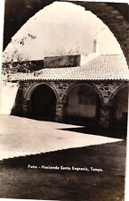 Patio Hacienda Santa Engracia Tamaulipas Mexico RPPC Real Photo Postcard c1941 picture
