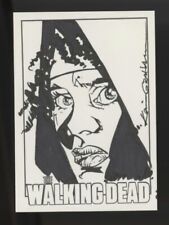 AMC WALKING DEAD SKETCH CARD BY ARTIST KEVIN Graham 1/1 Artist Michonne Eyes A9 picture
