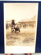 Vintage WWI era RPPC El Paso, TX Military Field Day Entertainment Bucking Horse picture