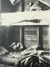C2) Found Photo Photograph Artistic Abstract Cabin Bed Bunk Gun 1910-20's picture