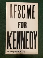 Ted Kennedy For President 1980 Campaign Poster “AFSCME For Kennedy” afl-clo picture