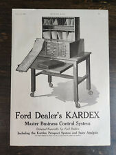 Vintage 1922 Ford Dealer's Kardex Business System Full Page Original Ad 1221 picture