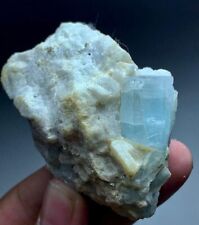 523 Ct Beautiful Aquamarine Crystal Spicemen From Pakistan  picture