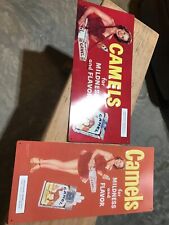 2 Vintage Camel Cigarettes Tin Signs In original boxes 20”x9” picture