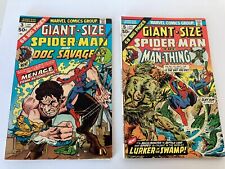 Marvel Comics Giant Size Spider-Man #3 and #5 Bronze Age Man Thing + Doc Savage picture