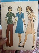 1975 VINTAGE SIMPLICITY COLLARED DRESS PATTERN 7049 SIZE 12    picture