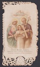 Estampa canivet antique de la Sagrada Familia image pieuse santino holy card picture