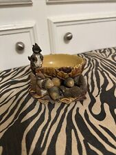 Vintage Nut Bowl Squirrel Figurines Resin Stone Home Decor Bowl Holidays picture