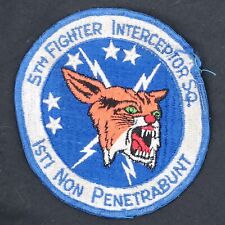 1961 Rare 5TH Fighter Interceptor SQ. Patch, Minot AFB, ND.  picture