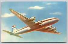 Airplanes~North American Arlines Skymaster From Below~Vintage Postcard picture